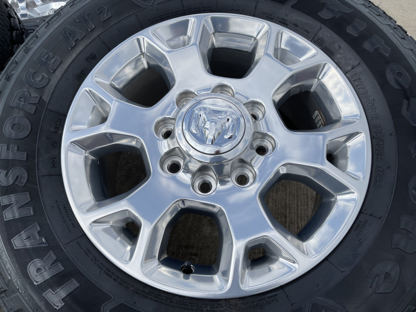 18" Ram 2500 3500 Laramie Power Wagon OEM wheels rims 2693 tires FIRESTONE A/T2