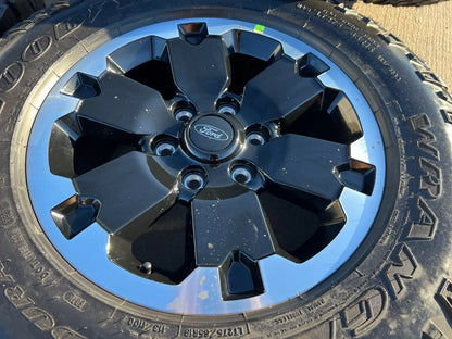 18" Ford Bronco BADLANDS OEM black wheels rims 10282 Ranger GOODYEAR DURATRAC