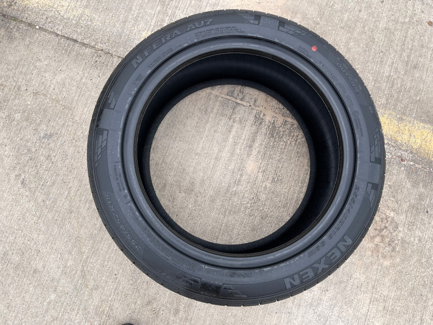 (1) 255/45/18 Nexen N'Fera AU7 A/S tire 255/45R18 99W NEW