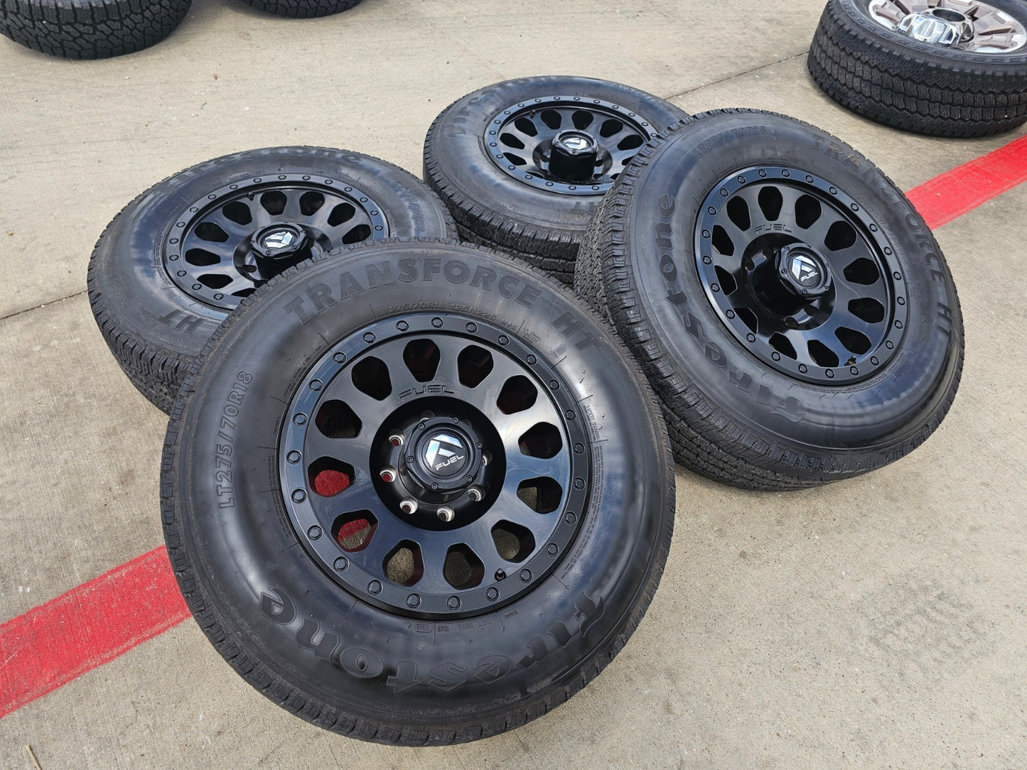18" FUEL Vector D579 Dodge Ram 2500 3500 wheels rims SET FIRESTONE