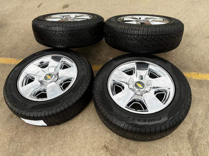 20" Chevy Silverado 1500 Tahoe OEM 5417 chrome wheels rims SET