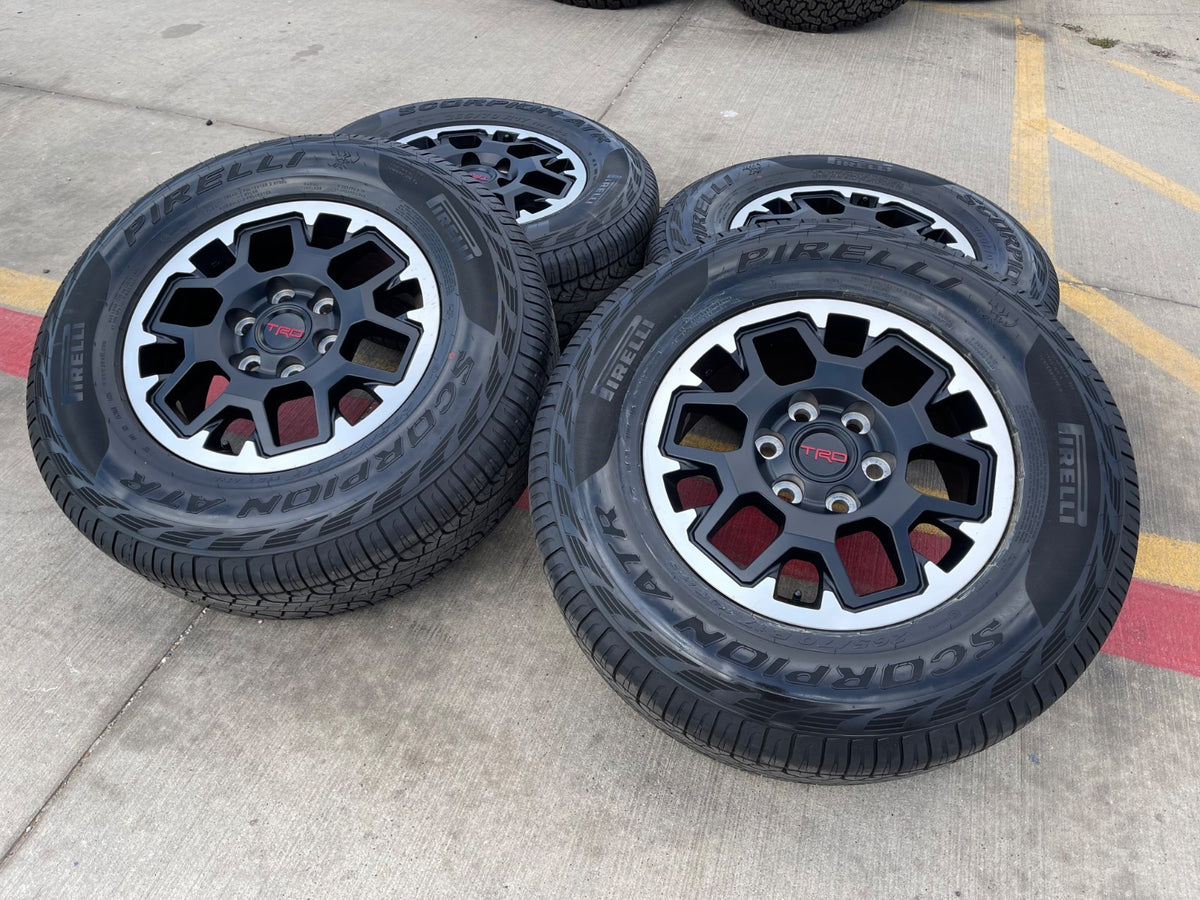 17" Toyota Tacoma 4Runner TRD OEM 10638 wheels rims SET 2025 2026 PIRELLI AT NEW