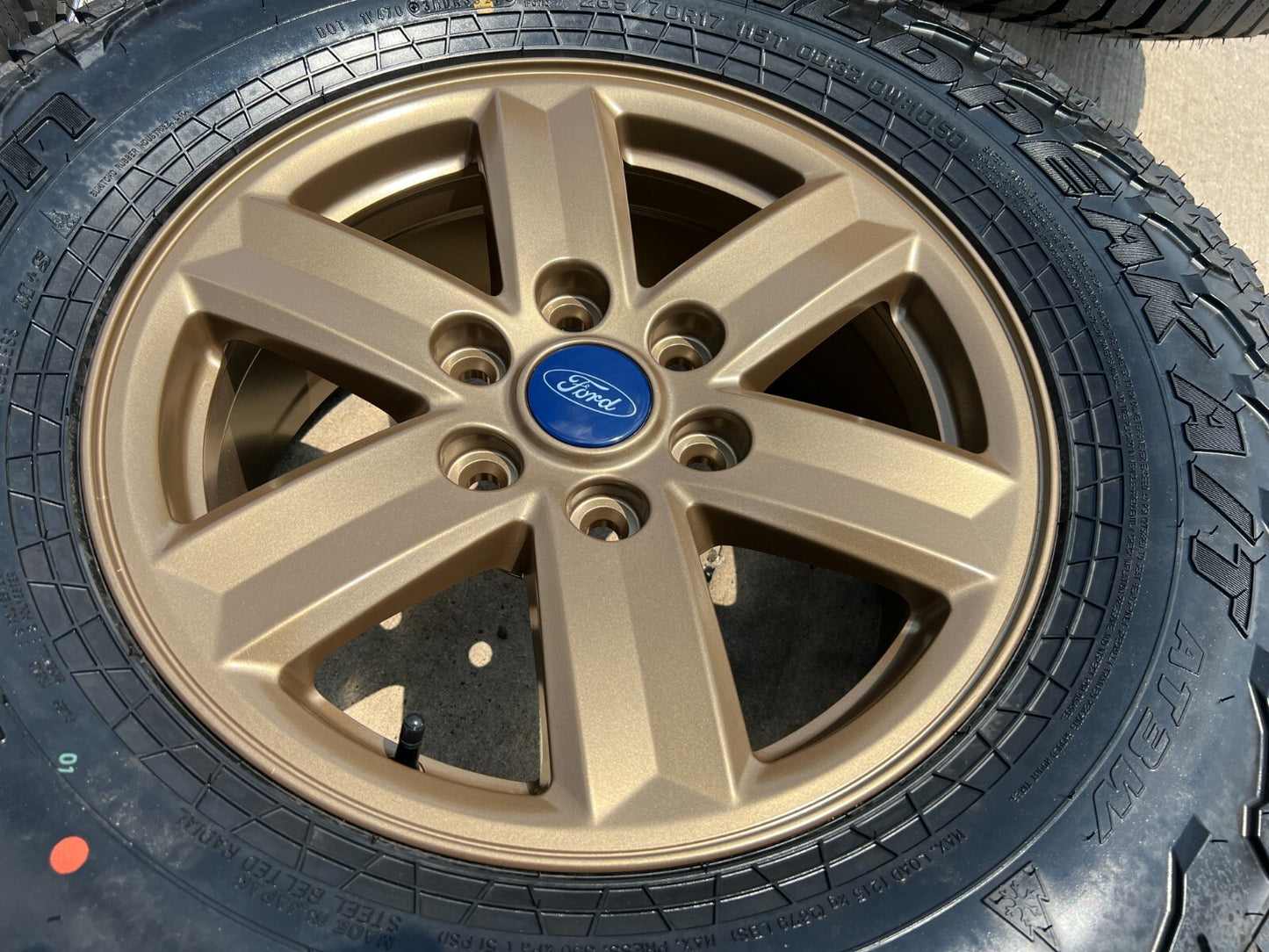 17" Ford F-150 OEM BRONZE Tremor rims wheels tires 10339 FALKEN A/T3 NEW
