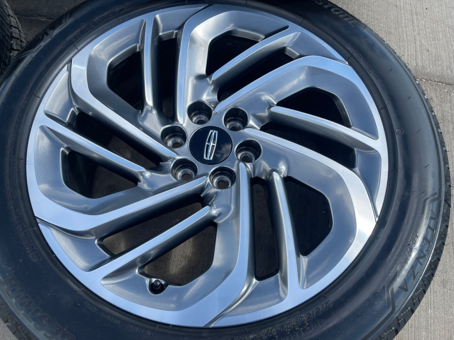22" Lincoln Navigator OEM 94225 rims wheels BLACK LABEL BRIDGESTONE SET NEW