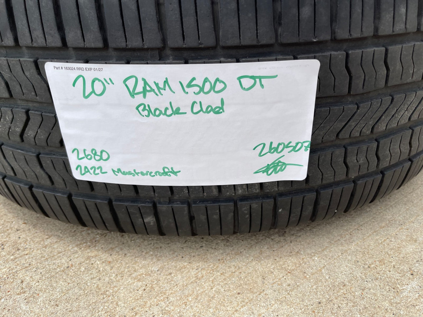 (1) 20" Dodge Ram 1500 OEM Laramie Black 2680 wheel Spare 2024 2025 2026