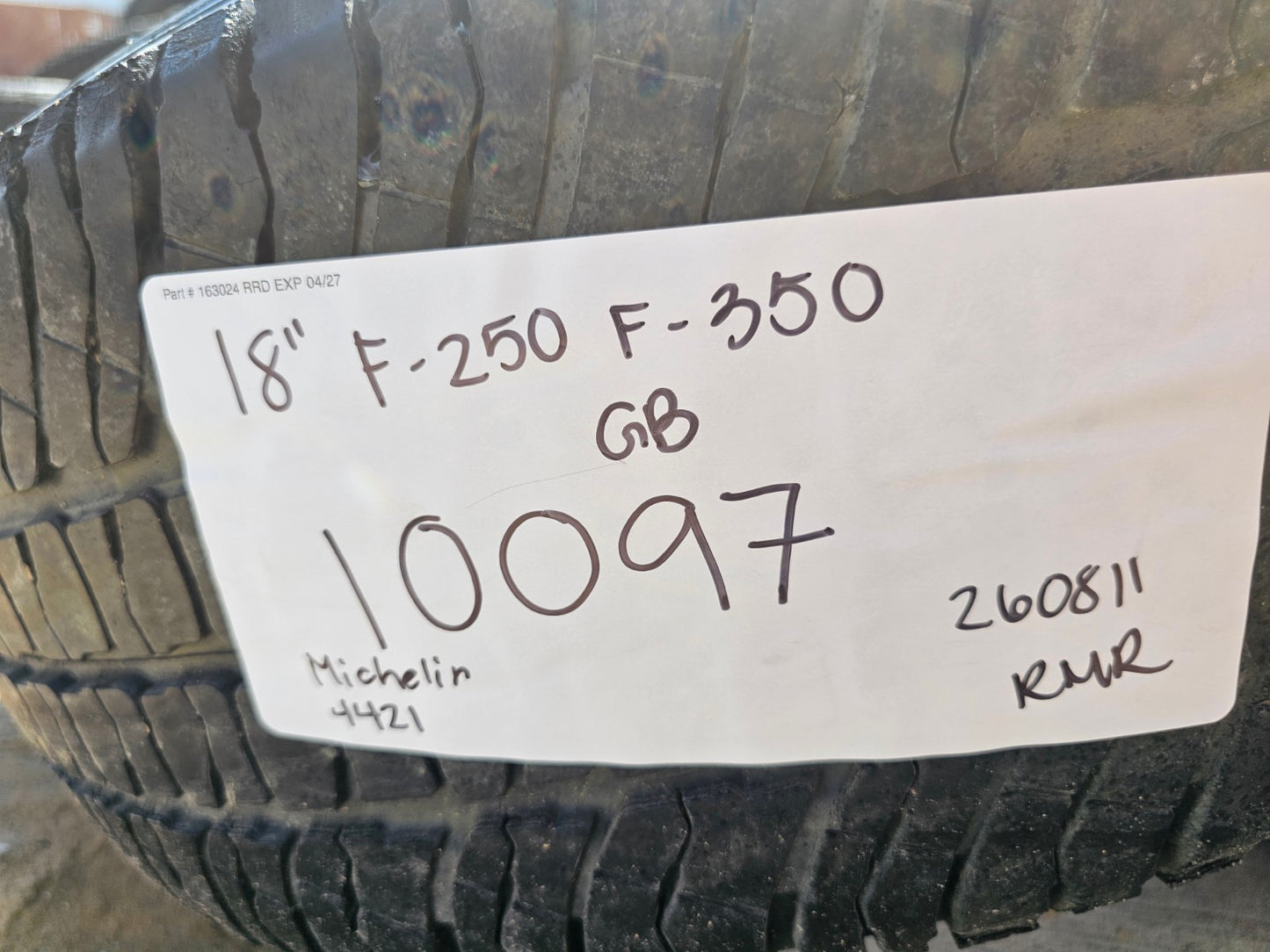 18" Ford F-250 F-350 TREMOR OEM rims wheels 10097 MICHELIN A/T2 SET