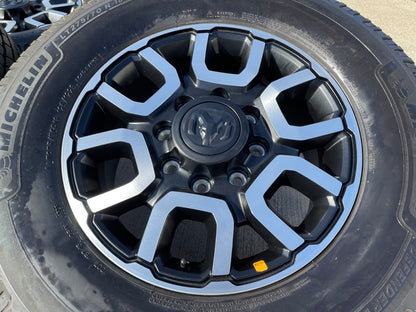 18" Ram 2500 3500 LARAMIE OEM wheels rims 2694 tires MICHELIN DEFENDER LTX M/S2