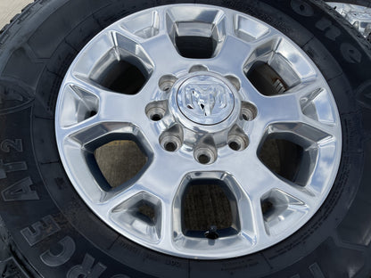 18" Ram 2500 3500 Laramie Power Wagon OEM wheels rims 2693 tires FIRESTONE A/T2