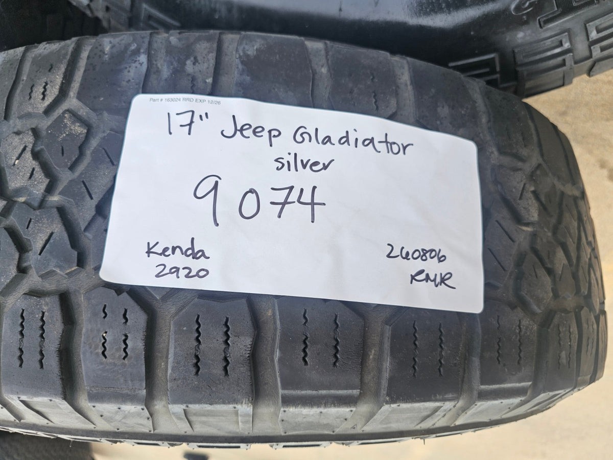 (1) 17" Jeep Gladiator OEM wheels rims 9074 Wrangler Kenda Klever A/T spare