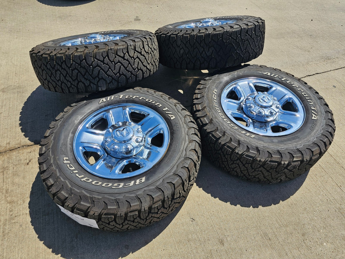 18" Dodge Ram 2500 3500 STEEL chrome OEM 2473 wheels rims SET BFG KO3 A/T