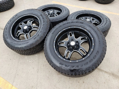 20x9 American Outlaw Chevy Silverado RAM Tacoma wheels rims 6x139 6x5.5 tires