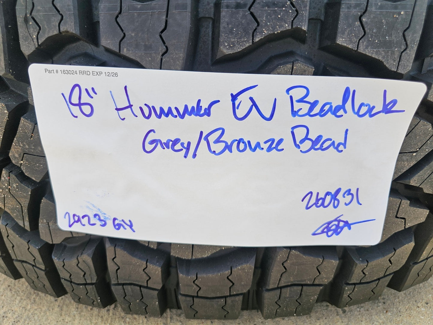 18" Hummer Grazen beadlock EV HEV 2500 OEM wheels rims 2024 2025 2026 2027 NEW