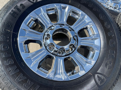 18" Ford F-250 F-350 LARIAT OEM CHROME rims wheels SET 10097 tires FIRESTONE