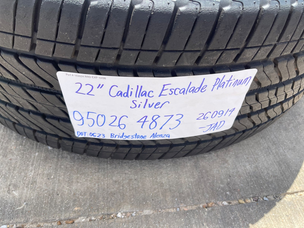 22" Cadillac Escalade Platinum OEM wheels rims 95026 4873 tires SET BRIDGESTONE
