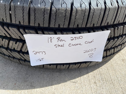 18" Dodge Ram 2500 3500 STEEL chrome OEM 2473 wheels rims SET FIRESTONE NEW
