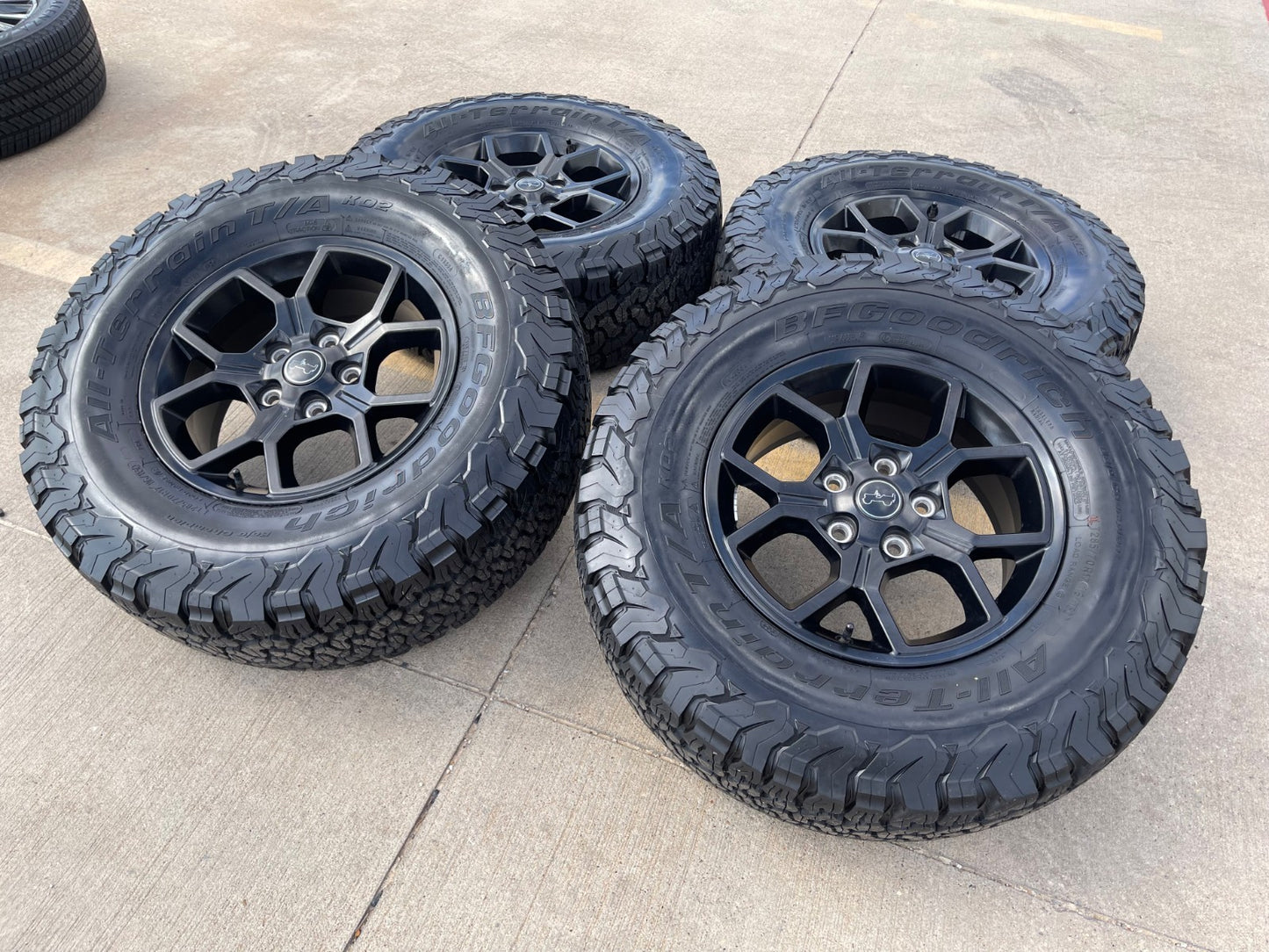 17" Jeep Gladiator RUBICON OEM wheels rims black Wrangler 9326 SET BFG A/T 33"