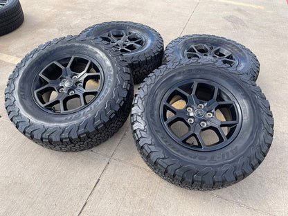 17" Jeep Gladiator RUBICON OEM wheels rims black Wrangler 9326 SET BFG A/T 33"