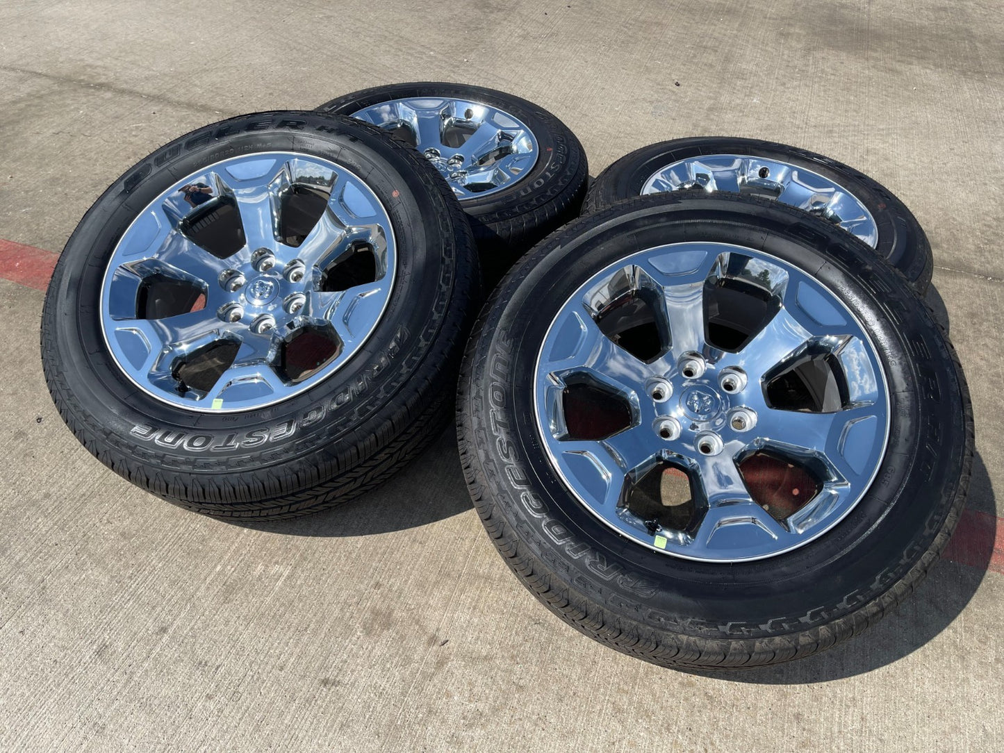20" Dodge Ram 1500 OEM Laramie CHROME 2680 wheels rims 2025 2026 BRIDGESTONE NEW