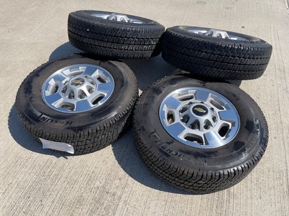 17" Chevy Silverado GMC Sierra 2500 3500 OEM 5500 wheels rims tires MICHELIN A/T