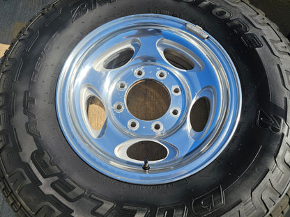 16" Ford F-250 F-350 Excursion OEM 3408 polished wheels rims SET BRIDGSETONE