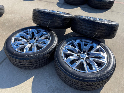 22" GMC Yukon Chevy Tahoe Escalade OEM chrome 95513 14134 wheels rims tires SET
