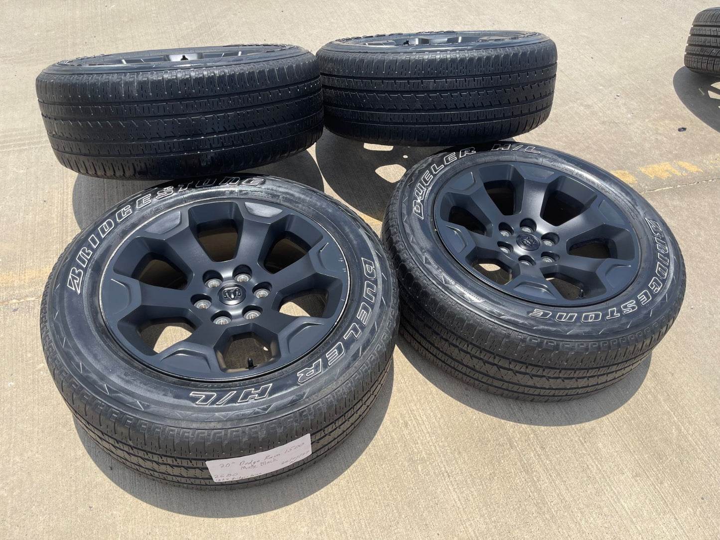 20" Dodge Ram 1500 OEM Laramie Black 2462 2680 wheels rims 2024 2025 2026 SET