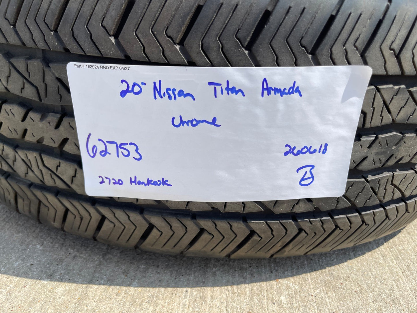 20" Nissan Titan Armada OEM 62753 wheels rims 2018 2019 2020 2022 2023 2024 2025