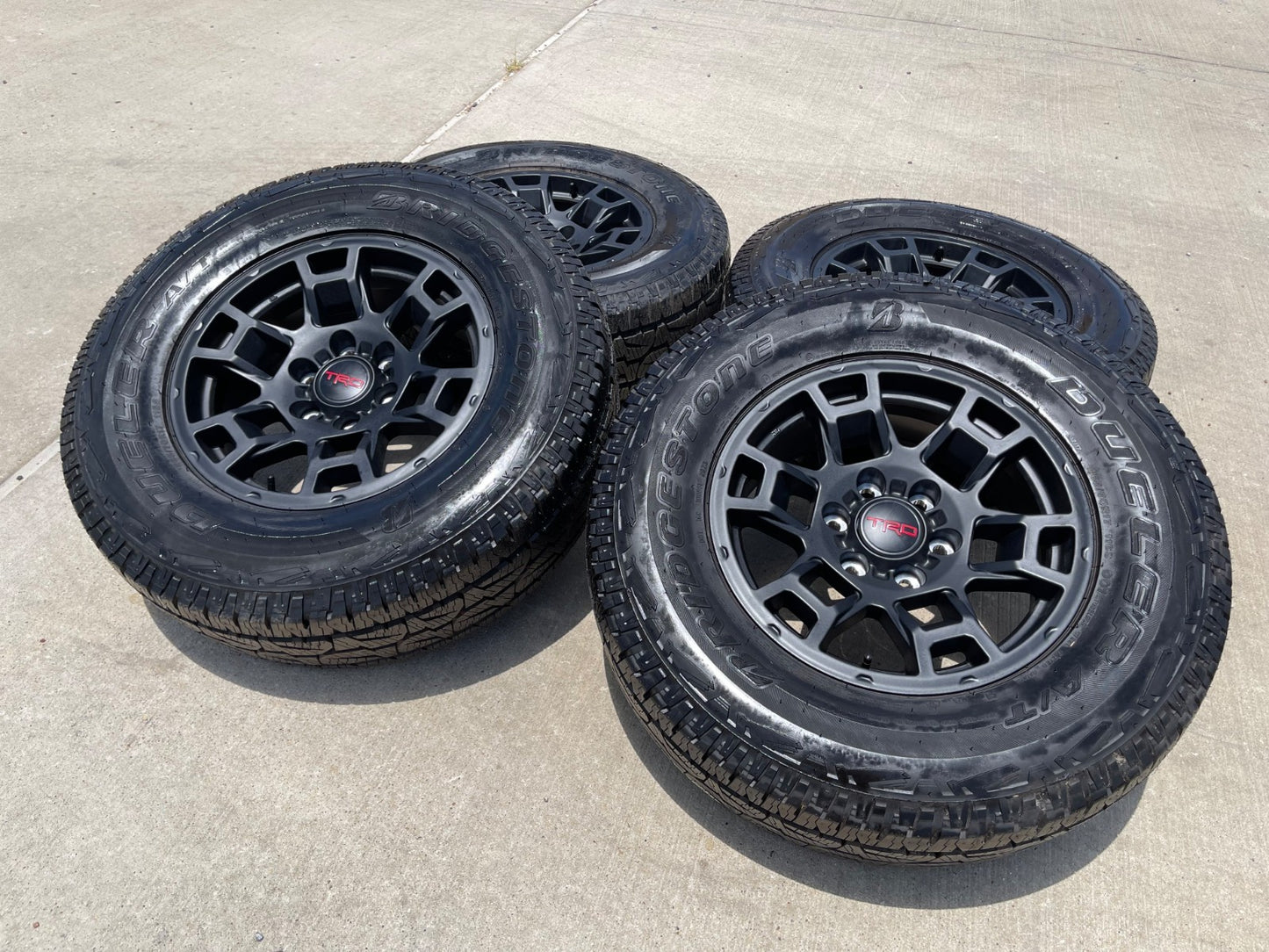 17" Toyota Tacoma 4Runner OEM wheels rims black SET TRD FJ BRIDGESTONE A/T NEW