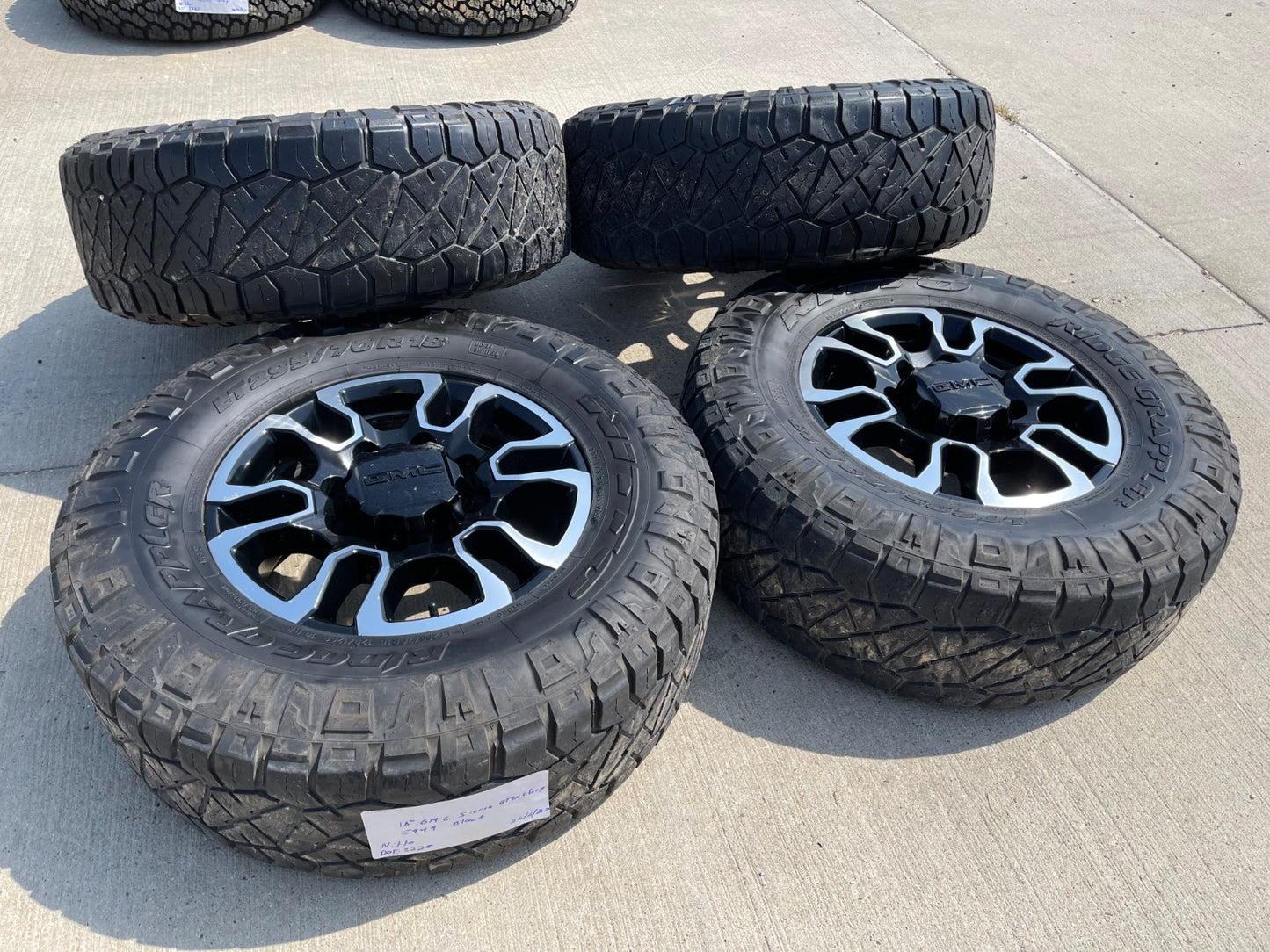 18" GMC Sierra AT4X Chevy Silverado 2500 3500 OEM 5949 wheels rims SET NITRO 34"