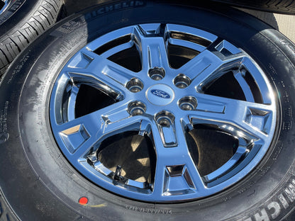 18" Ford F-150 Expedition OEM 10343 chrome rims wheels 2024 2025 2026 MICHELIN