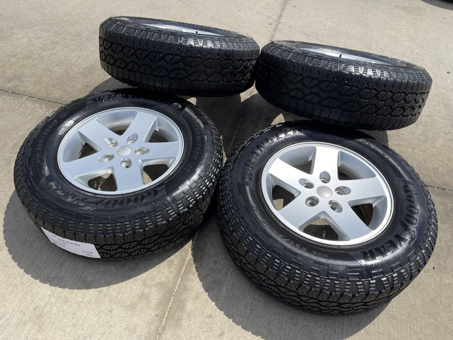 17" Jeep Gladiator OEM wheels rims 9074 Wrangler GOODYEAR TERRITORY A/T NEW