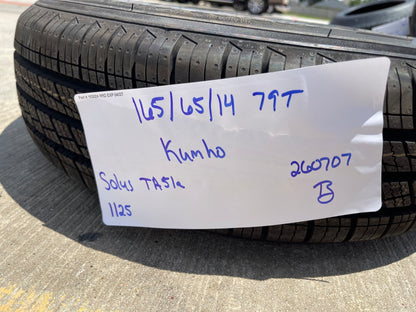(1) 165/65/14 Kuhmo Solus TA51a tire 79T 165/65R14 NEW