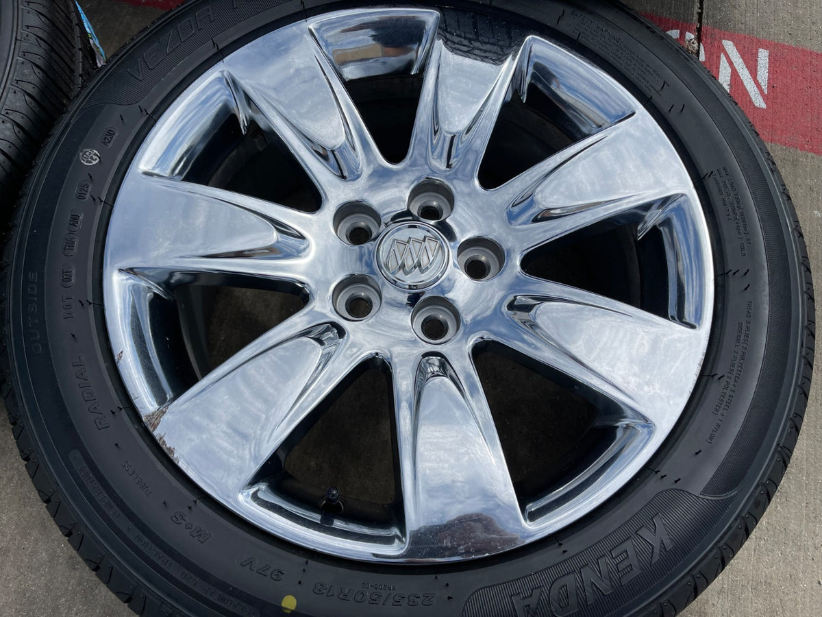18" Buick Regal Lacrosse Allure OEM 4095 wheels rims CHROME NEW tires
