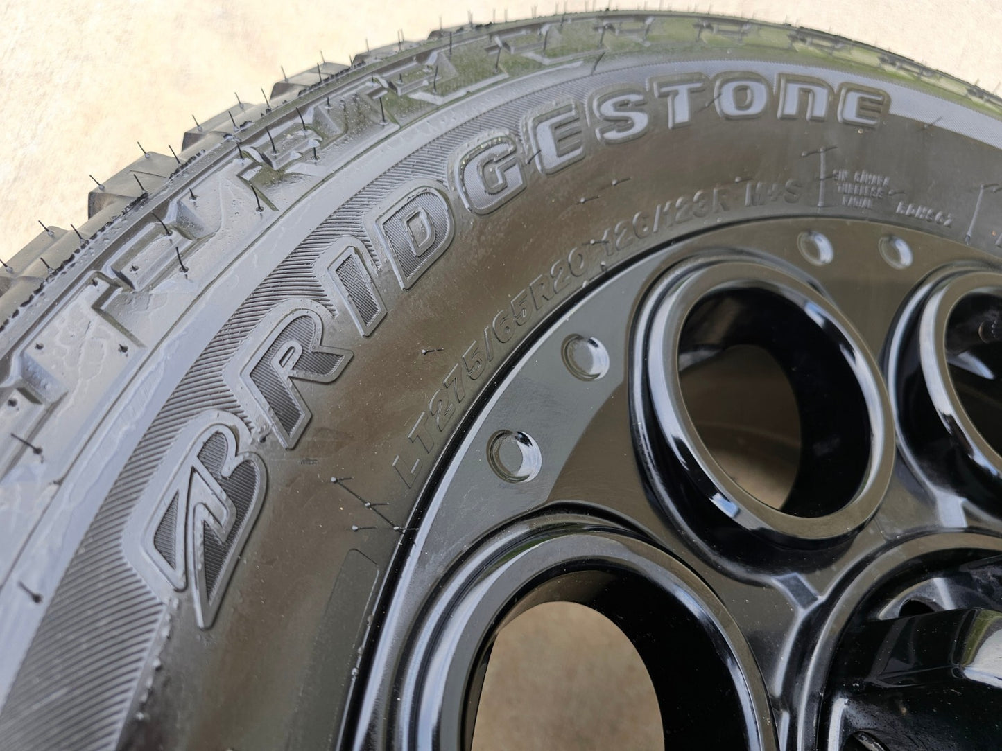 20" Ford F-250 F-350 OEM black LARIAT wheels rims 10299 tires BRIDGESTONE NEW