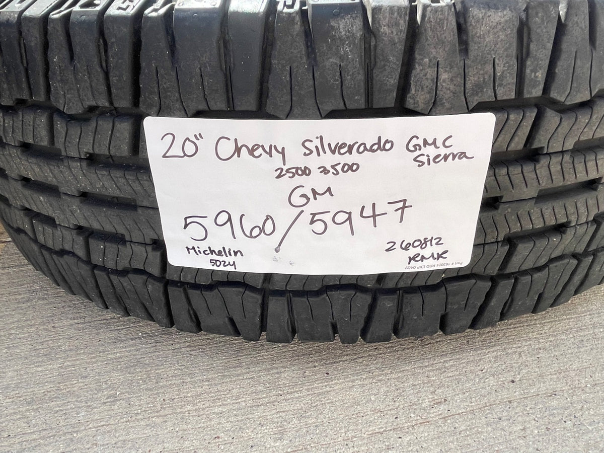 20" Chevy Silverado GMC Sierra 2500 3500 OEM 5960 5947 wheels rims SET MICHELIN