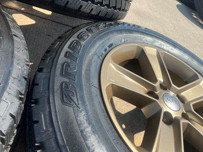 18" Jeep Wrangler Rubicon OEM BRONZE wheels rims 9221 9255 tires A/T NEW