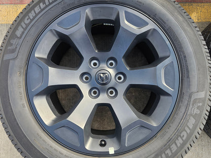20" Dodge Ram 1500 OEM Laramie Black 2680 wheels rims 2024 2025 2026 MICHELIN