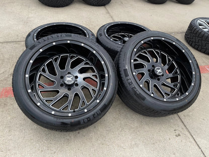 22x12 22" Xtreme Force XF-8 Ford F-150 rims wheels tires Expedition tires 6x135