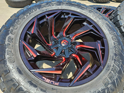 22x10 FUEL D775 Reaction Chevy Dodge Ram 2500 3500 wheels rims 37" 8x165 8x6.5
