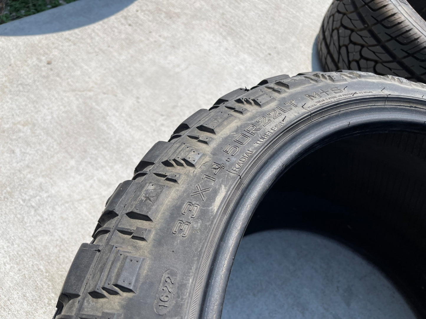 (1) 33x14.5x22 Fury Country Hunter M/T 117Q  12 PLY Load Range F tire 33x14.5R22