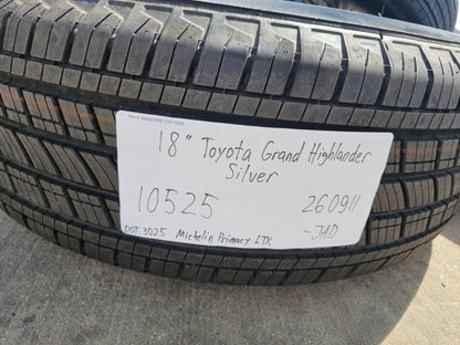 18" Toyota Grand Highlander OEM 10525 wheels rims Lexus TX350 SET MICHELIN NEW