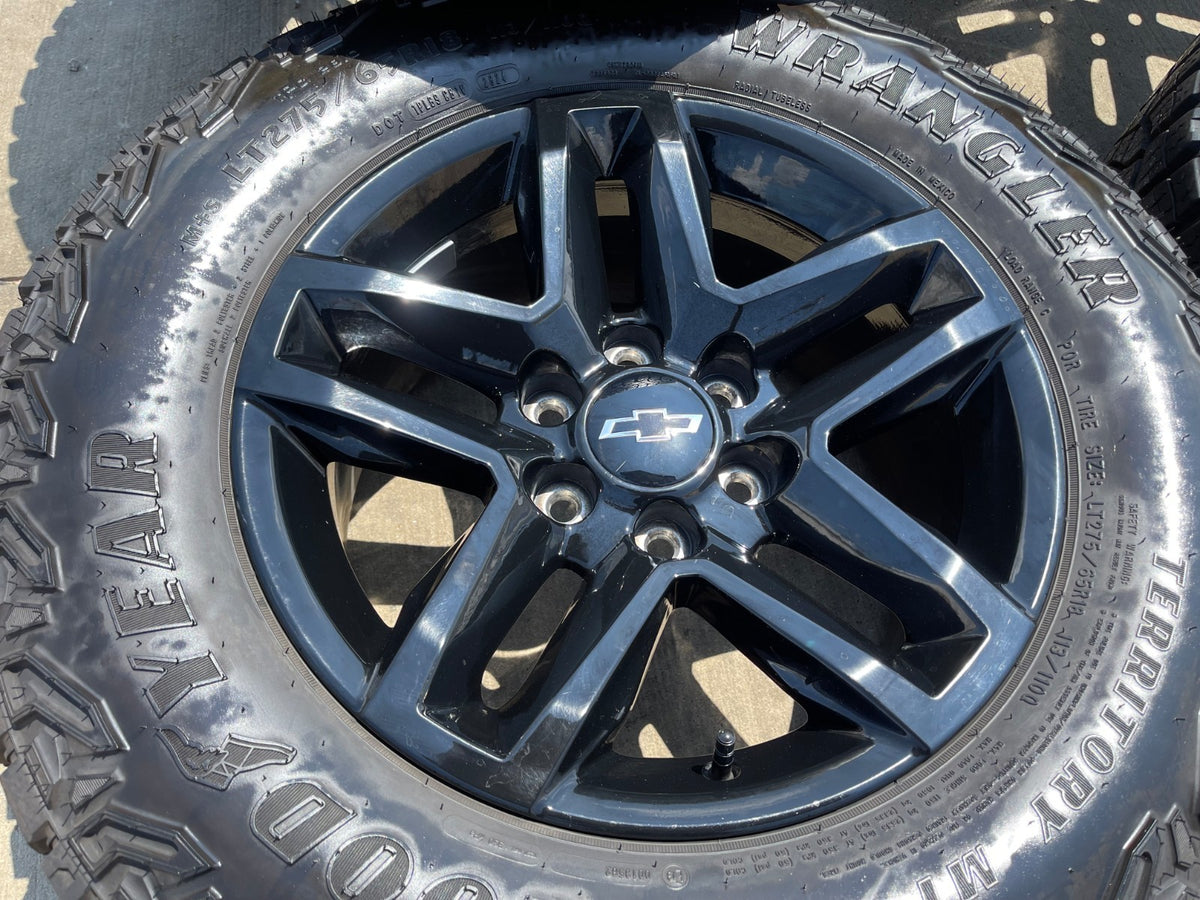 18" Chevy Silverado ZR2 Tahoe TRAIL BOSS GMC OEM 5911 wheels rims GOODYEAR M/T