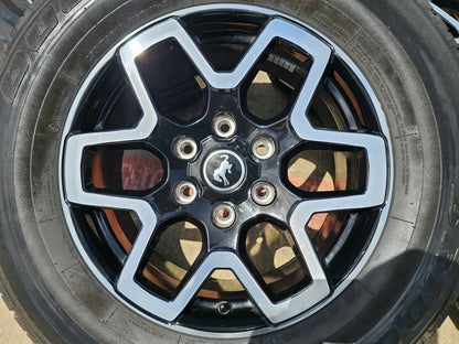 (5) 18" Ford Bronco wheels rims black 95213 Ranger SET BRIDGESTONE DUELER AT