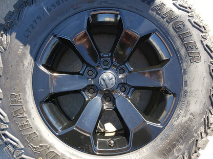 18" Dodge Ram 1500 Rebel Black OEM wheels rims 2671 tires 2023 2024 2025 NEW