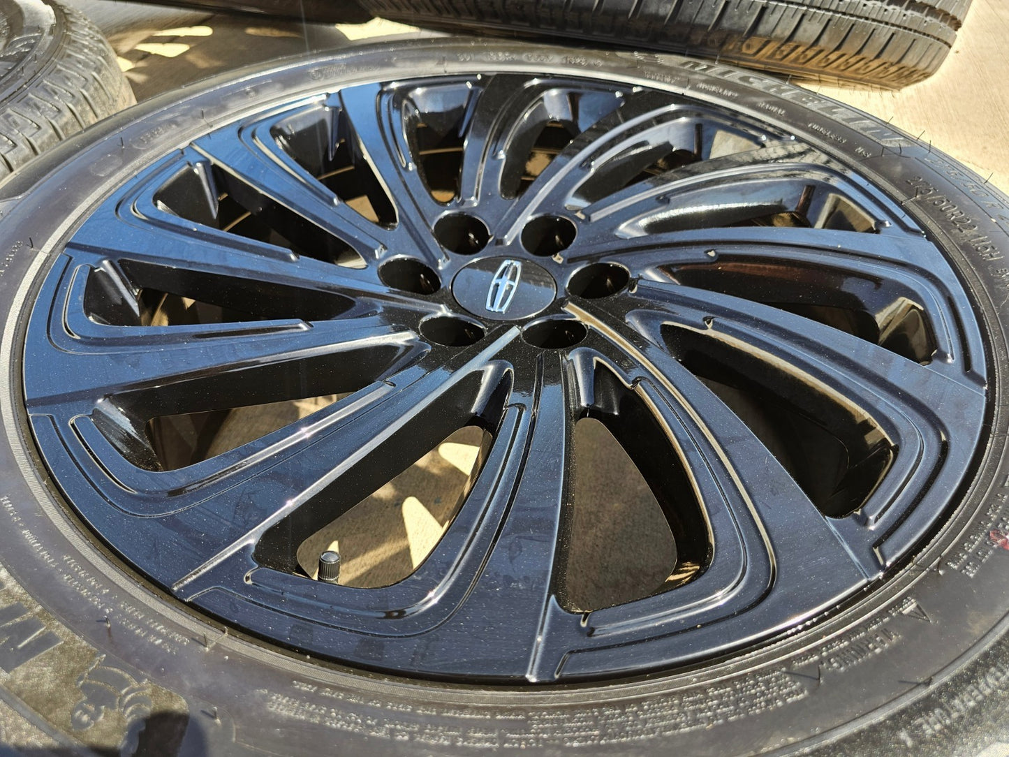 22" Lincoln Navigator OEM 10666 rims wheels BLACK LABEL SET MICHELIN NEW