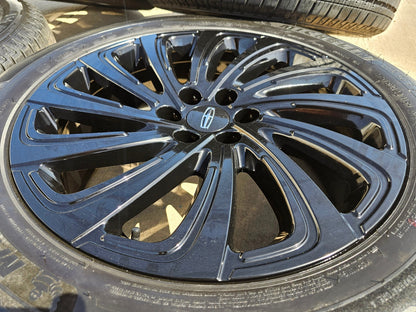 22" Lincoln Navigator OEM 10666 rims wheels BLACK LABEL SET MICHELIN NEW