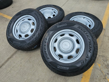 17" Ford F-150 OEM rims wheels 3857 tires steel 2023 2024 2025 PIRELLI A/T NEW