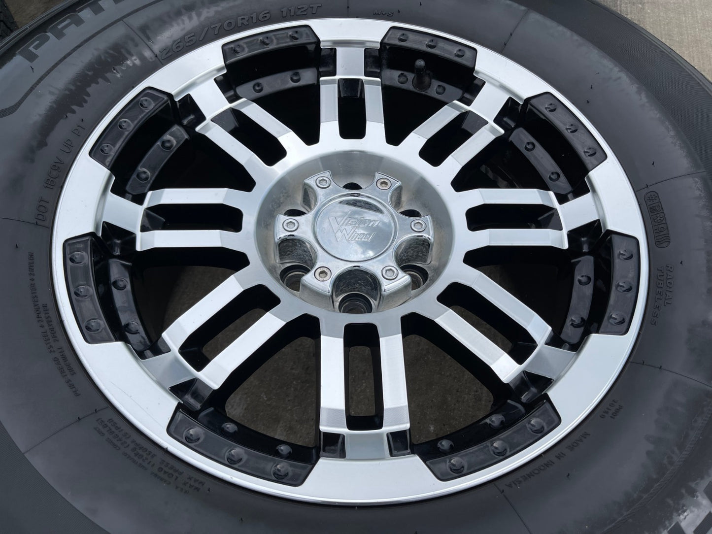 16" 16x8 Vision Warrior 518 Nissan Frontier wheels rims tires