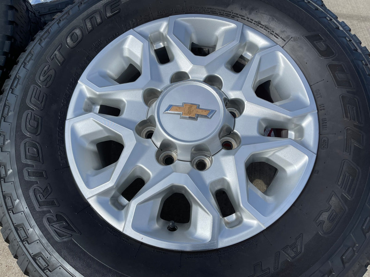 18" Chevy Silverado 2500 3500 OEM 5959 wheels rims BRIDGESTONE SET