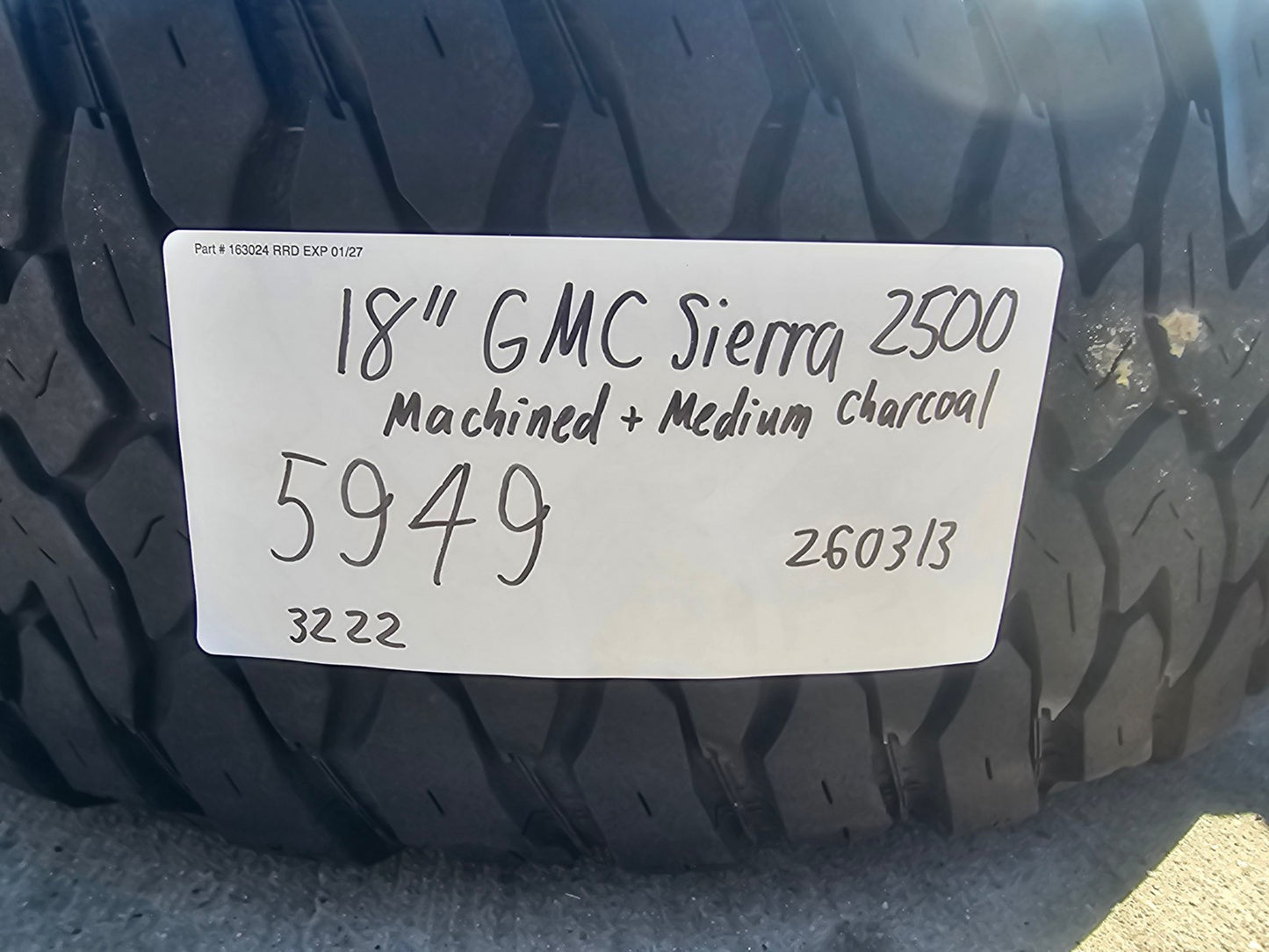 18" GMC Sierra AT4X Chevy Silverado 2500 3500 OEM 5949 wheels rims HANKOOK M/T2